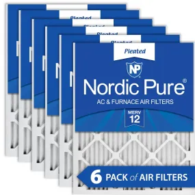 14x24x1 (13_3/4x23_3/4) Pleated MERV 12 Air Filters 6 Pack