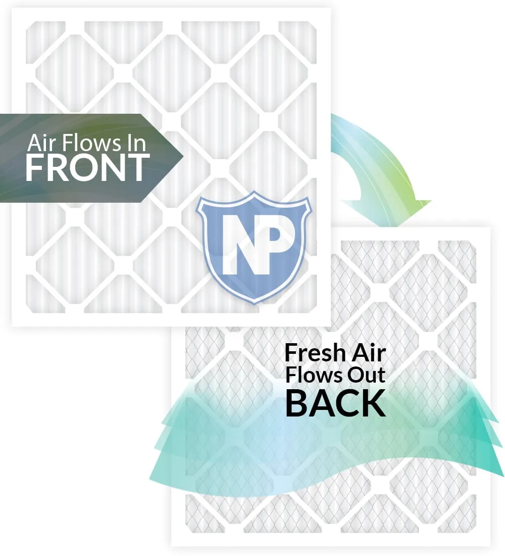 14x25x1 (13_1/2x24_1/2) Pleated MERV 13 Air Filters 6 Pack