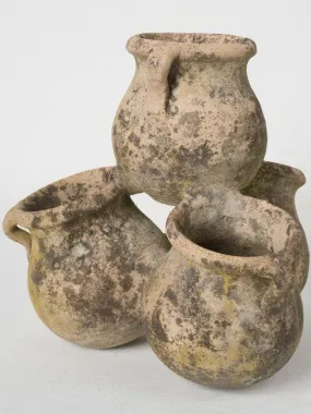 1930s terracotta spice pots 8¼"