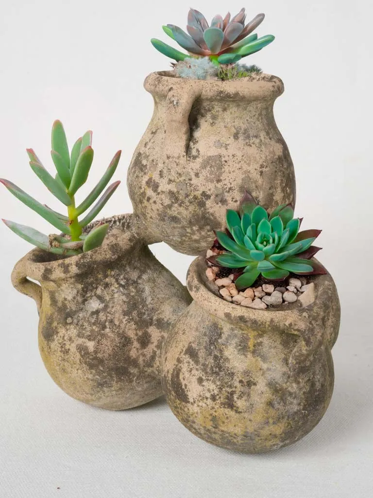 1930s terracotta spice pots 8¼"