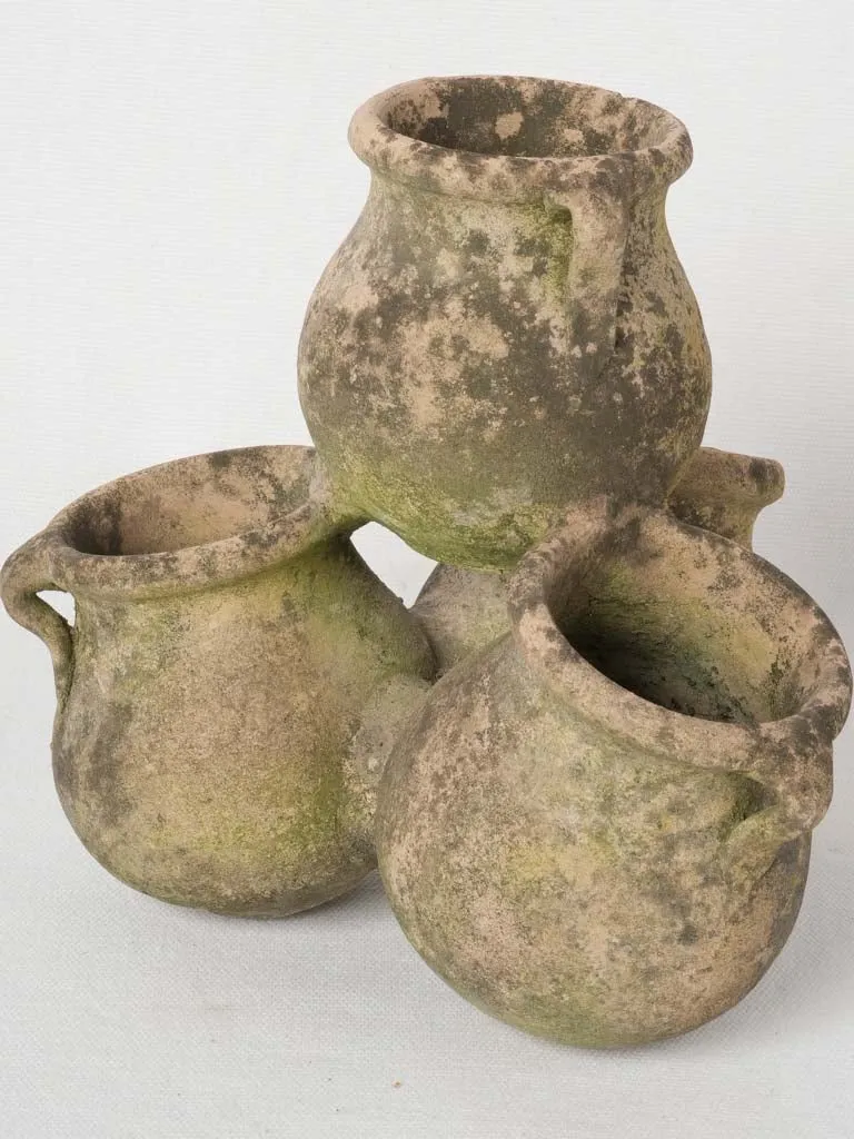 1930s terracotta spice pots 8¼"