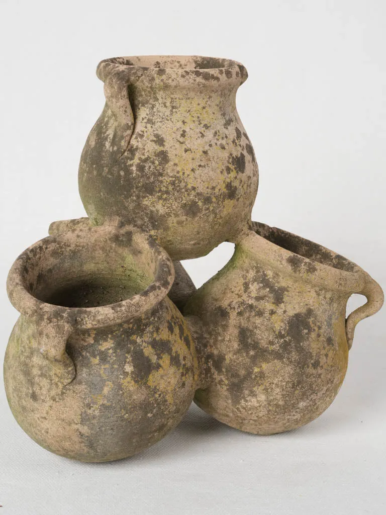 1930s terracotta spice pots 8¼"