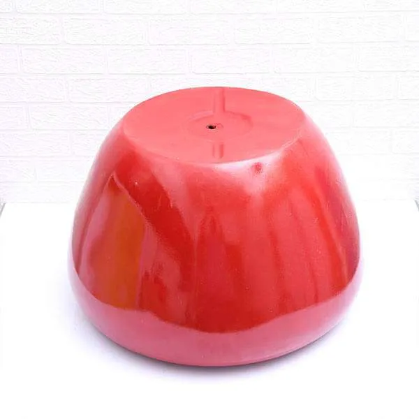 22 inch (56 cm) RND-3 Apple Round Fiberglass Planter (Red)