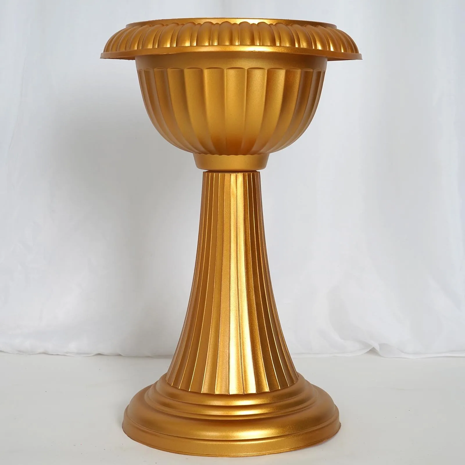 23" Tall Gold Classic Italian Inspired Wedding Party All Weather Decorative Flower Pot - 4 PCS/Set