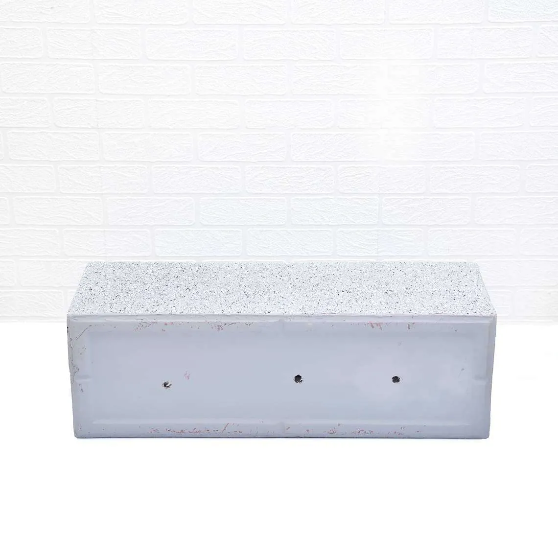 27 inch (69 cm) OTH-15 Stone Finish Rectangle Fiberglass Planter (Grey)