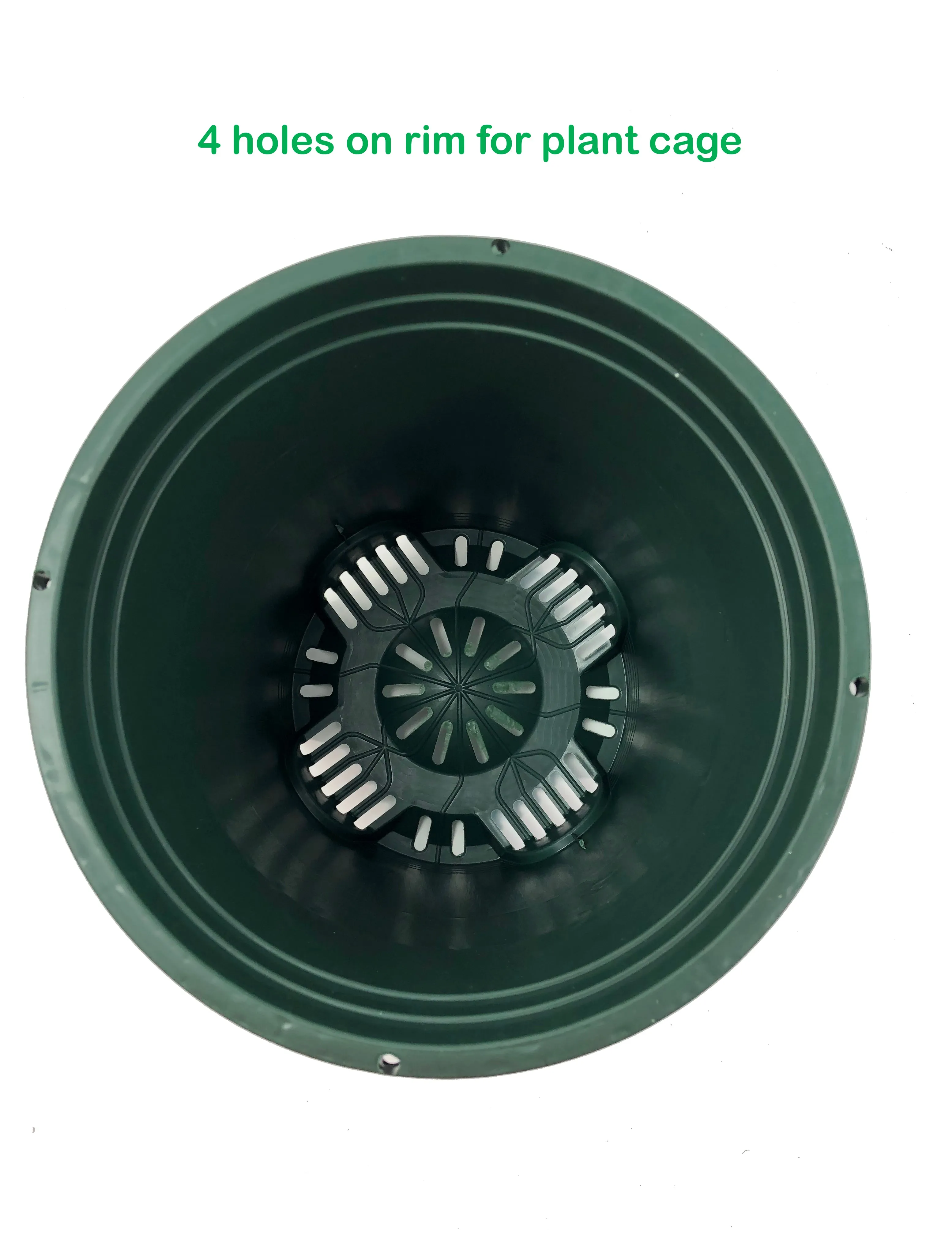 3 Gallon 9.5 Inch Nursery Pot Plastic Planters Pot Liners Green