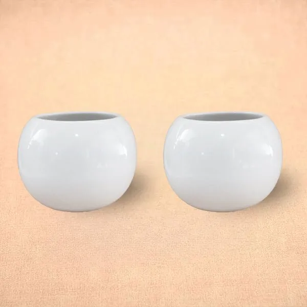 3 inch (7 cm) Round Ball Ceramic Pot