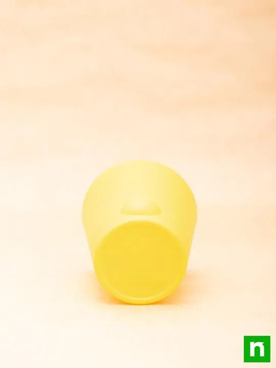 3.9 inch (10 cm) Krish No. 10 Self Watering Round Plastic Planter (Yellow) (set of 6)