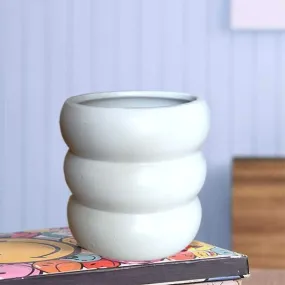4.5 inch (11 cm) Ring Design Round Ceramic Pot