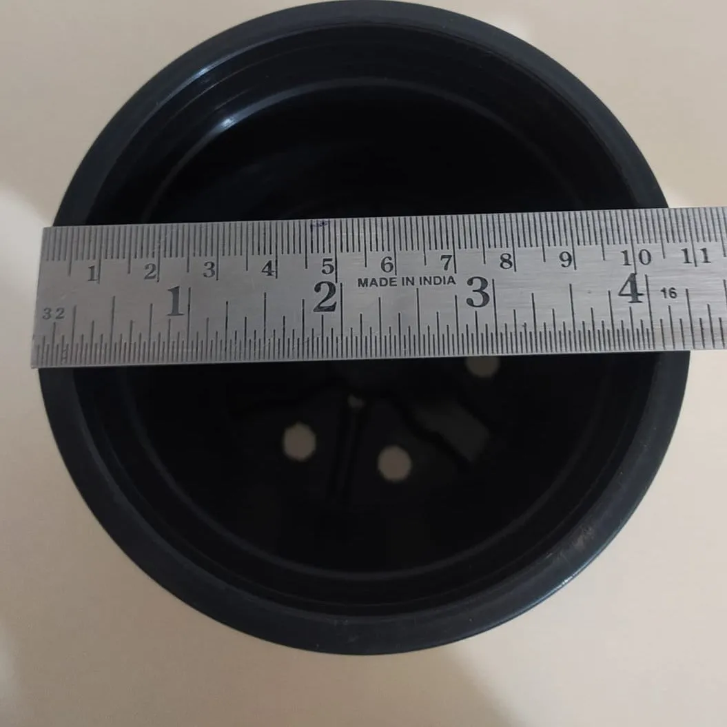 4.5" Flower Pot Black Color Sunrise Series (11 cm) (Pack Of 12)