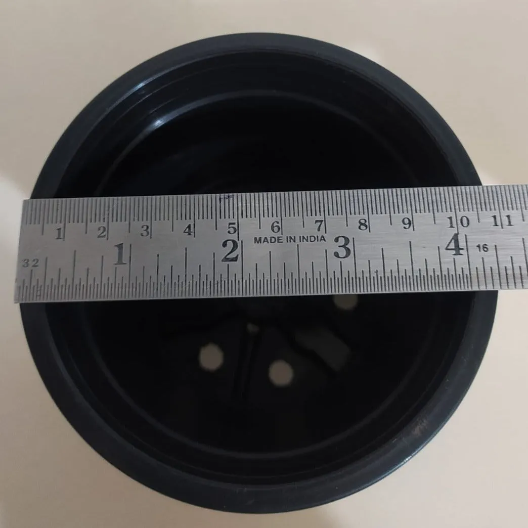4.5" Flower Pot Black Color Sunrise Series (11 cm) ( Pack of 30)