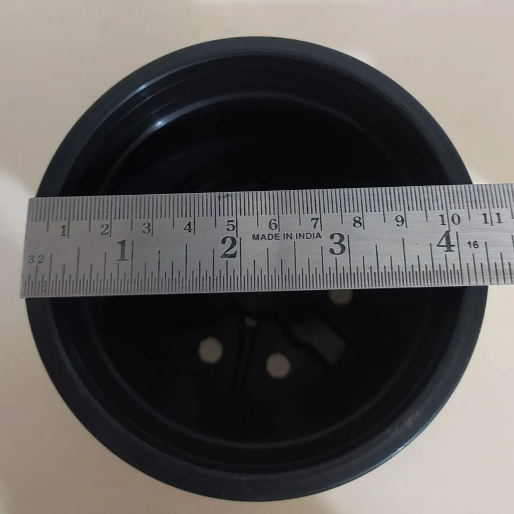 4.5" Flower Pot Black Color Sunrise Series (11 cm)