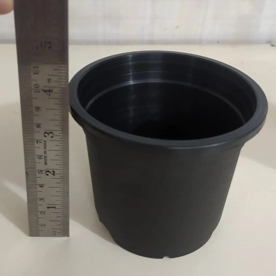 4.5" Flower Pot Black Color Sunrise Series (11 cm)
