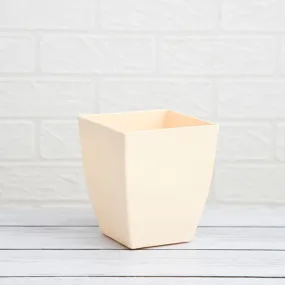 4.7 inch (12 cm) Chatura No. 12 Square Plastic Planter (Ivory) (set of 6)