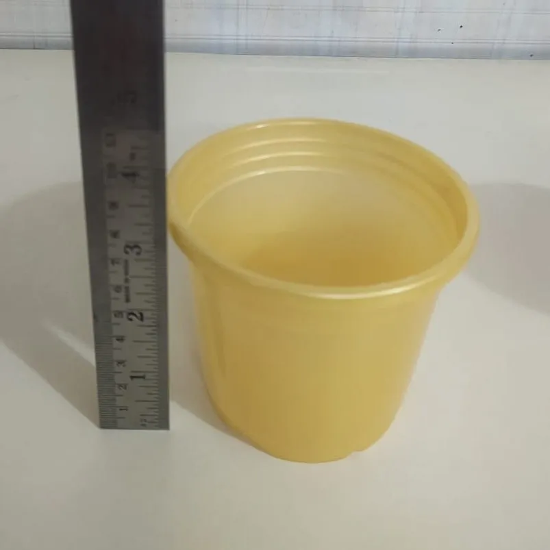 4" Flower Pot Gold Colour Sunrise Series (10 cm)