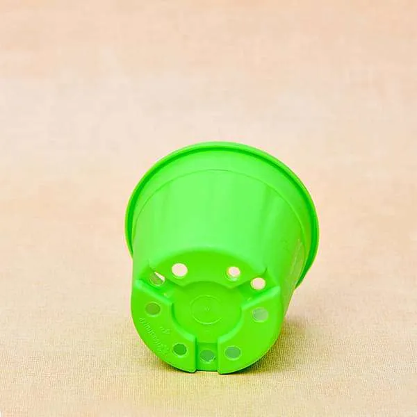 6 inch (15 cm) Grower Round Plastic Pot (Green) (set of 6)
