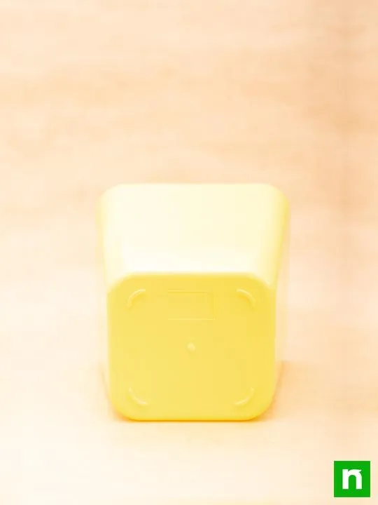 6.7 inch (17 cm) Square Plastic Planter with Rounded Edges (Yellow) (set of 3)