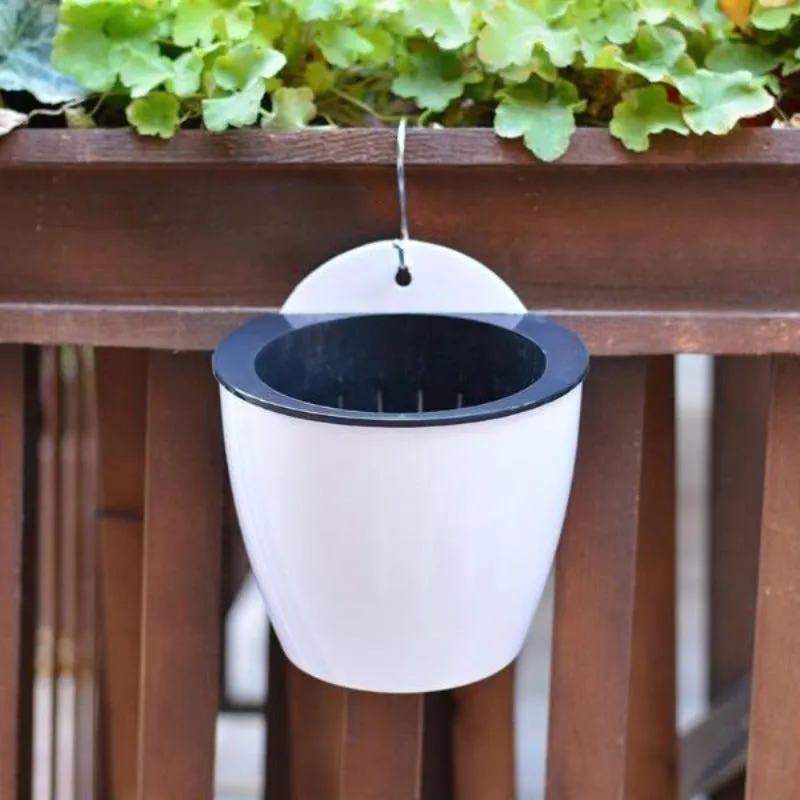 7 PCS Self Watering Pot Planter Patio Hanging Baskets For Plants & Flowers