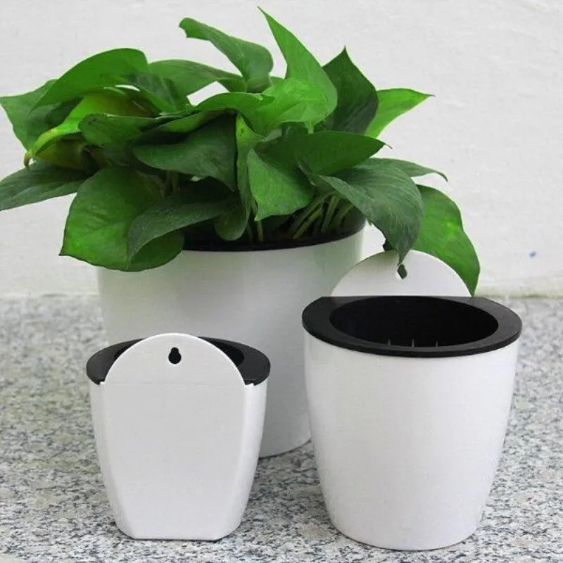 7 PCS Self Watering Pot Planter Patio Hanging Baskets For Plants & Flowers