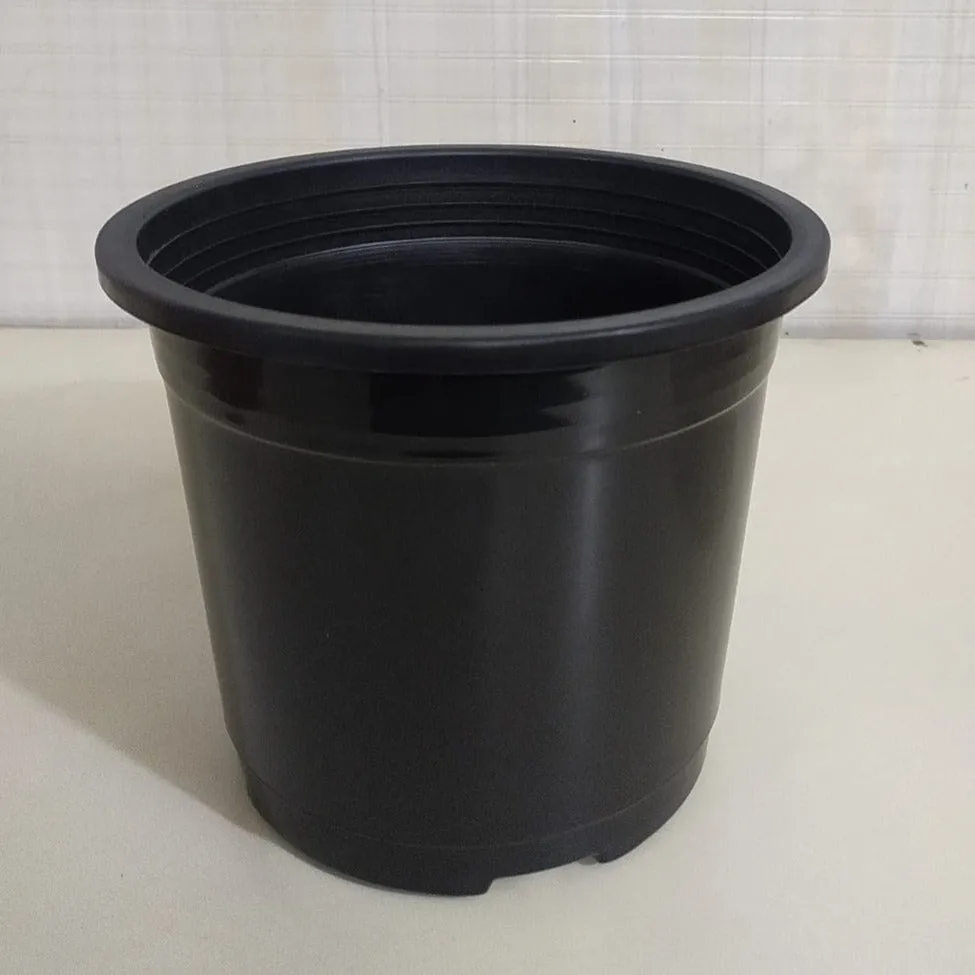8" Flower Pot Black Colour Sunrise Series (19.5 cm) ( Pack of 12)