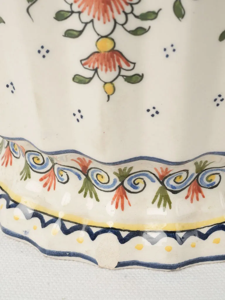 Antique French cachepot w/ zigzag crown 7½"