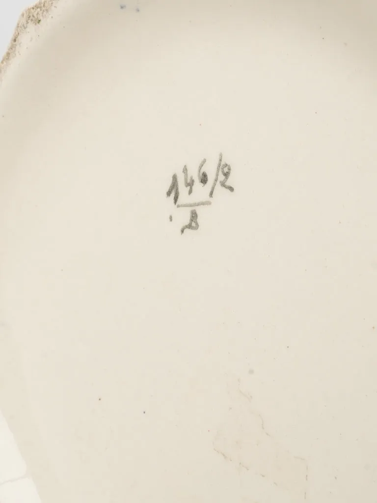 Antique French cachepot w/ zigzag crown 7½"