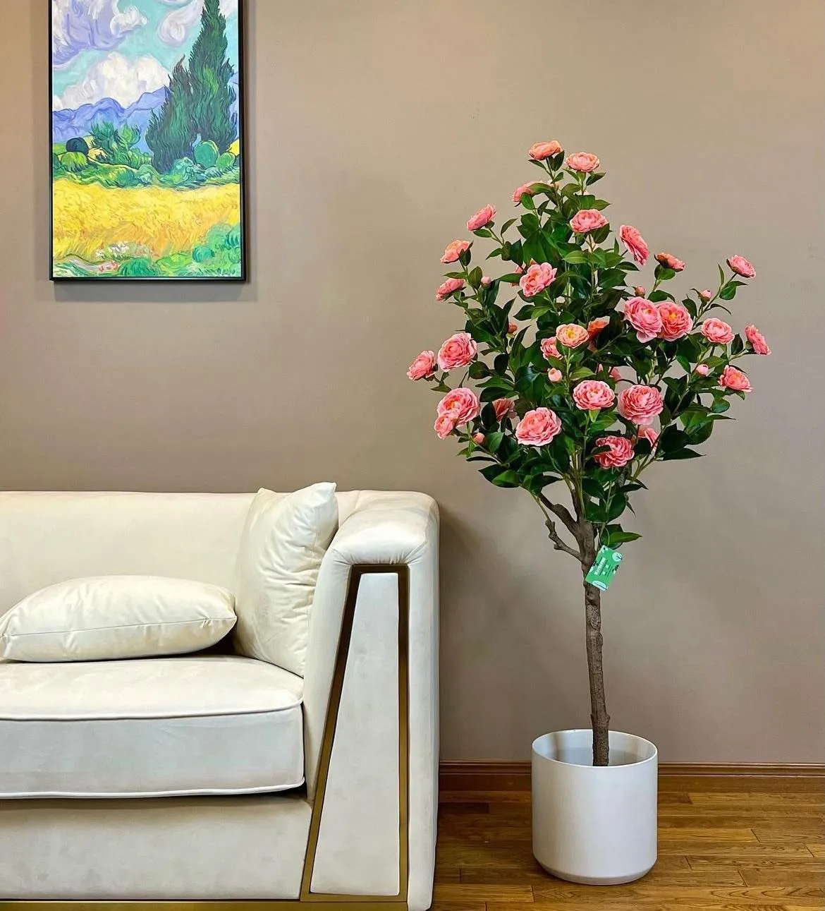 Artificial Camellia Flower Tree - Pink 5.3' (160 cm)