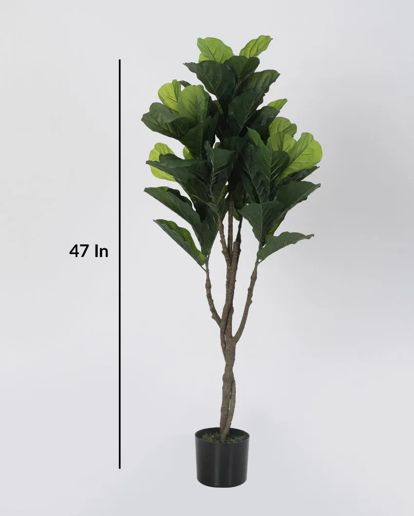 Artificial Fiddle Leaf Fig in Pot Faux Plant | 4 feet