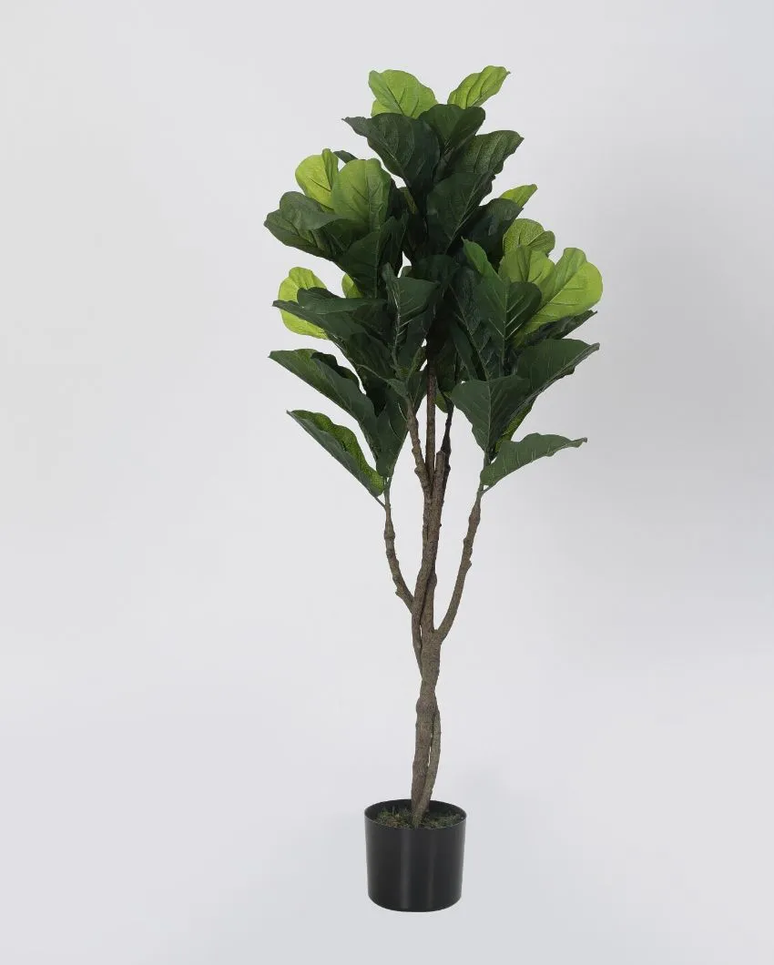 Artificial Fiddle Leaf Fig in Pot Faux Plant | 4 feet