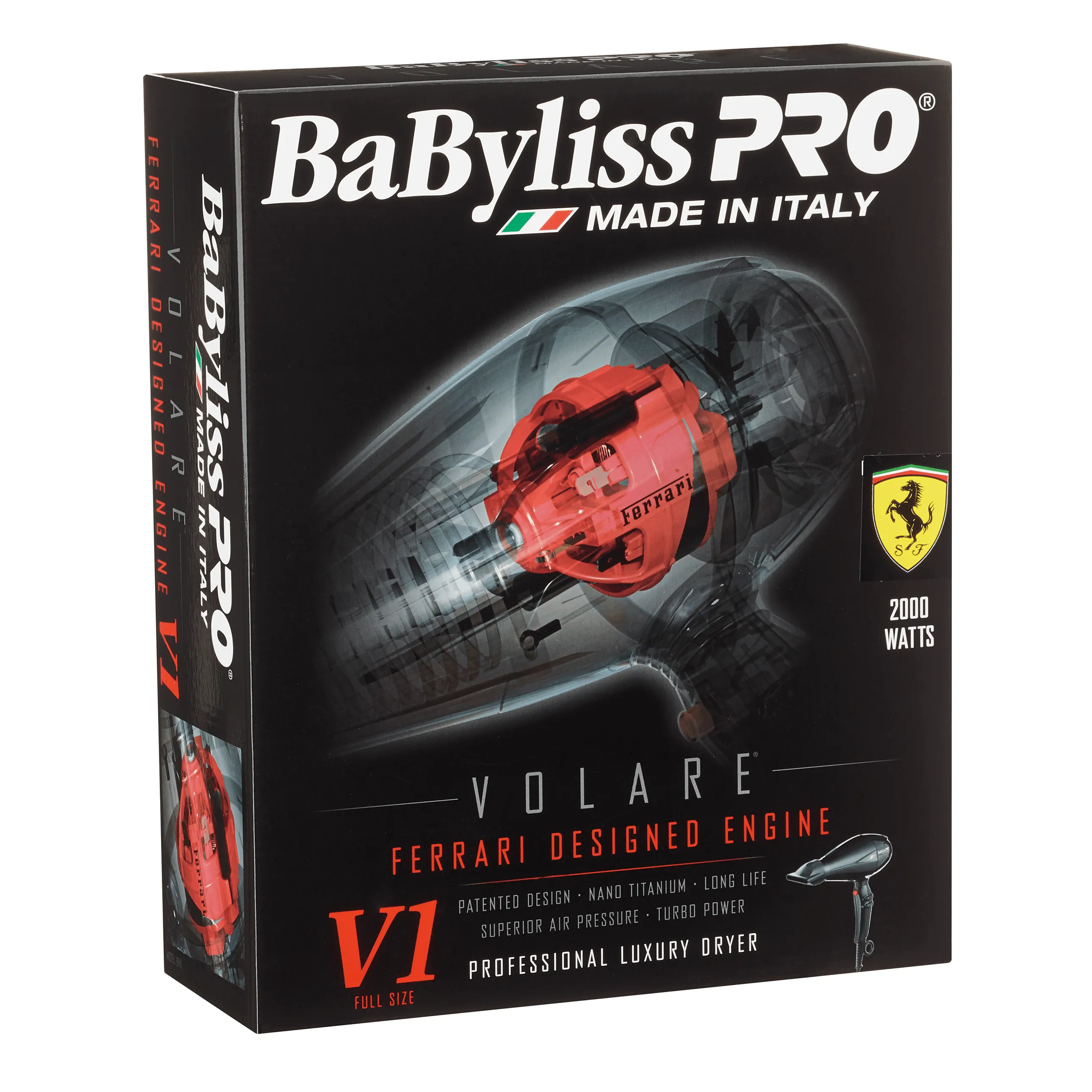 BaBylissPro™ Nano Titanium Volare® V1 Full-Size Dryer-Black