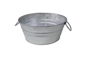 Behrens 102LFT Hot Dipped Steel Low Round Flat Tub, 2 Qt