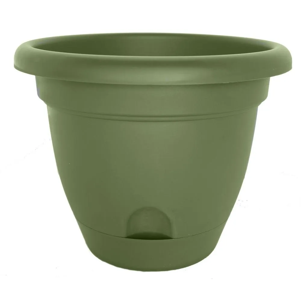 Bloem LP1042 Lucca Self-Watering Plastic Planter, Living Green, 10"