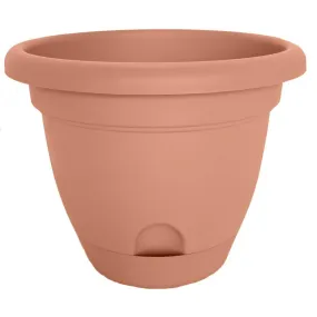 Bloem LP1046 Lucca Self-Watering Plastic Planter, Terra Cotta, 10"