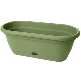 Bloem LWB1842 Lucca Self-Watering Plastic Window Box Planter, Living Green, 18"
