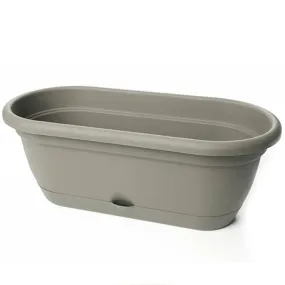 Bloem LWB1860 Lucca Self-Watering Window Box Planter, Peppercorn Dark Brown, 18"