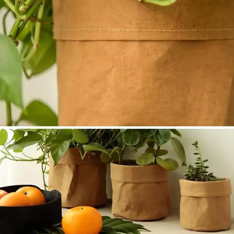 Brown Waterproof Pot Case |Plant Not Included