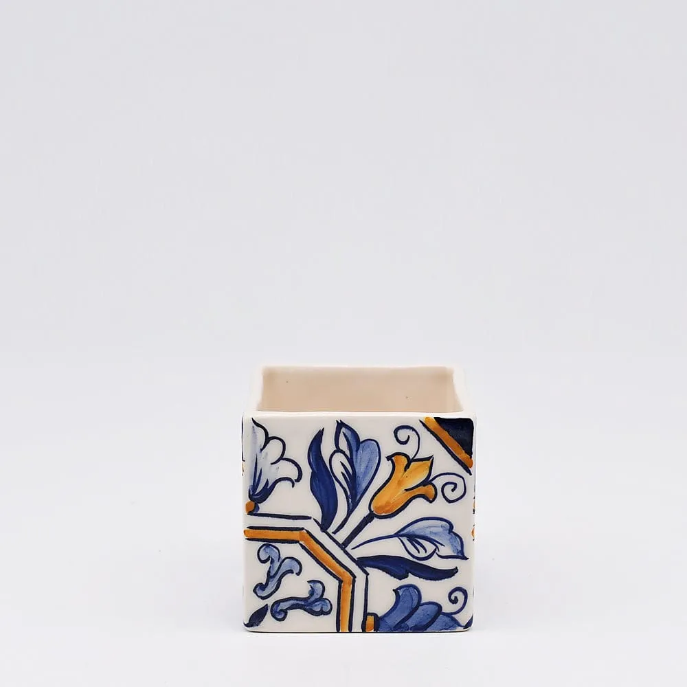 Cache pot en céramique "Azulejos" - 8cm (4 motifs)