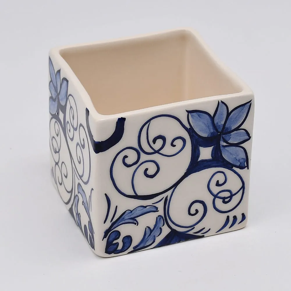 Cache pot en céramique "Azulejos" - 8cm (4 motifs)