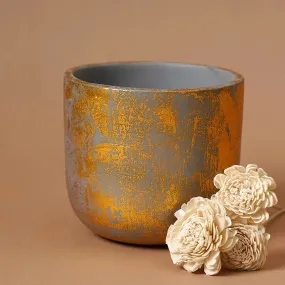 Century Gold Planter | Grey | Plant Not Included