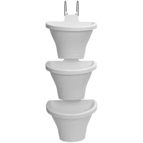 Corsica Vertical Forest 24Cm Set/3 (White)