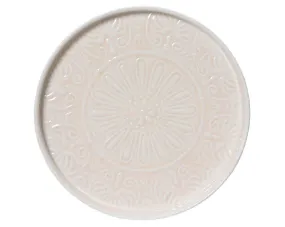 Deco Embossed Iron Plate - Cream