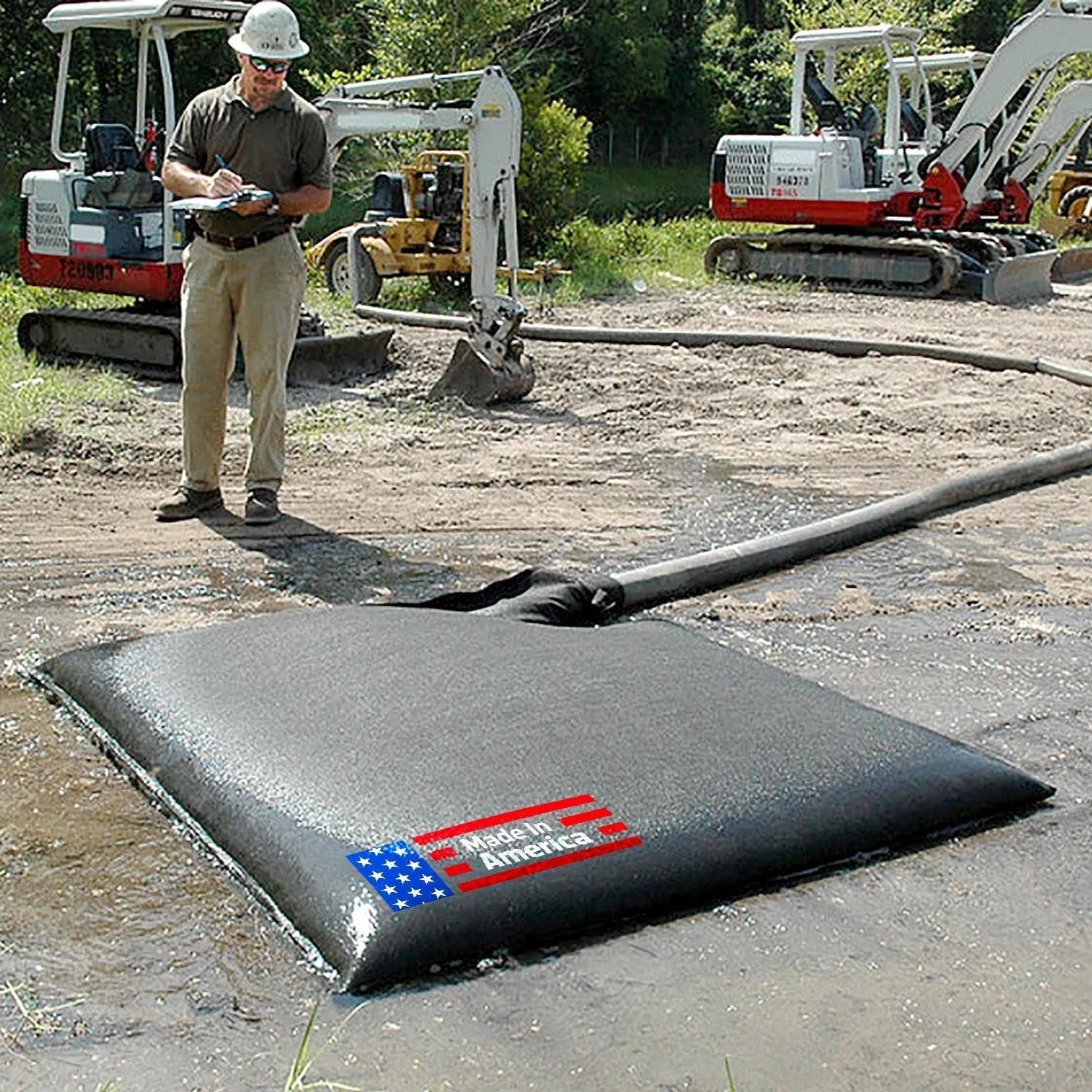 Dewatering Bags - Made in America - For Filtering Sediment, Oil, Sludge & Pollutants