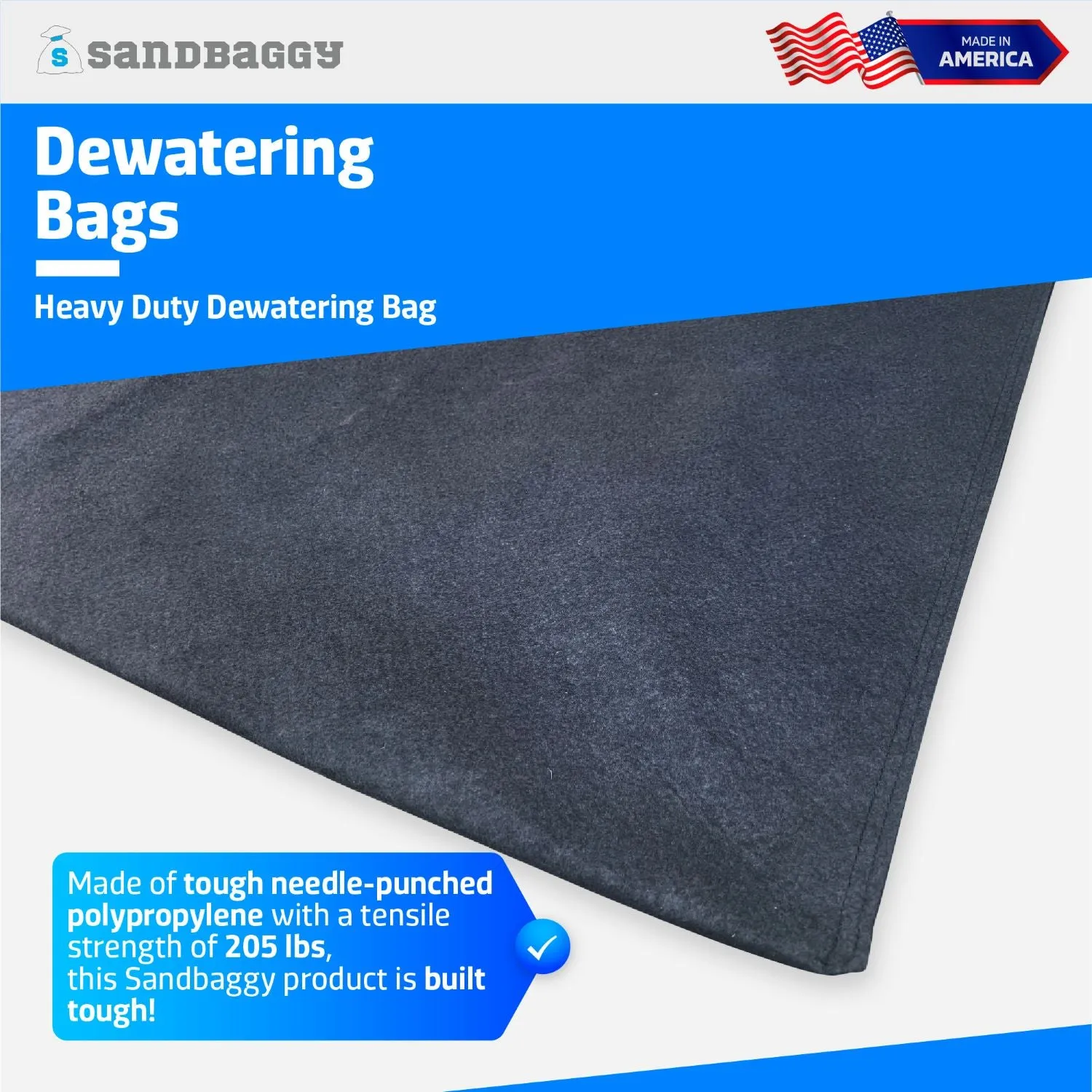 Dewatering Bags - Made in America - For Filtering Sediment, Oil, Sludge & Pollutants