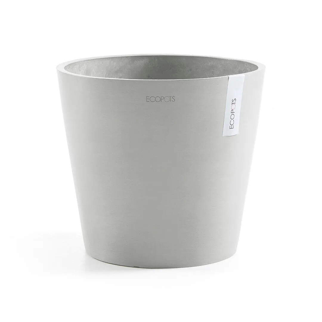 EcoPots Amsterdam Decorative Pot 30cm | 12" White Grey