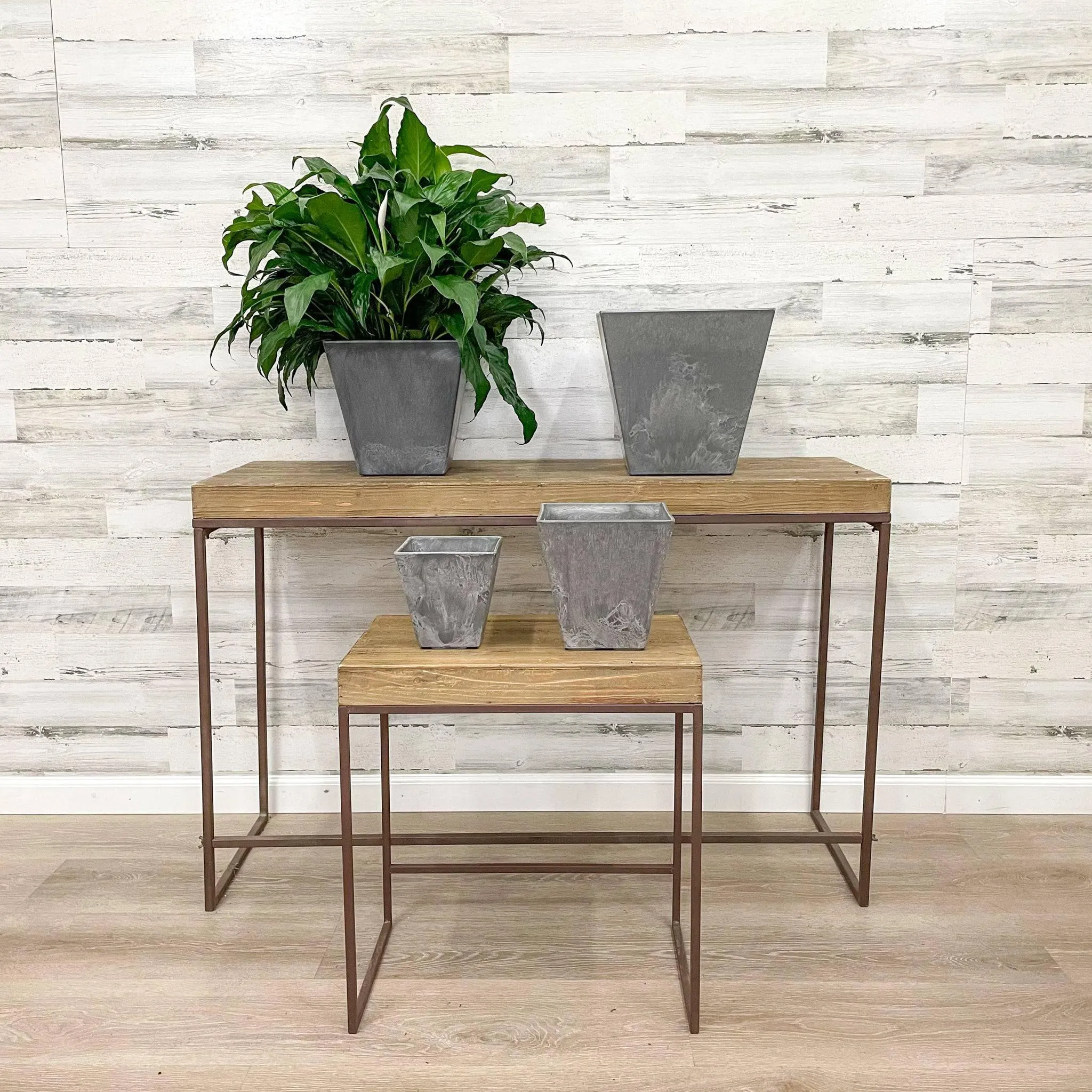 Ella Square Pot - Grey - 10-inches
