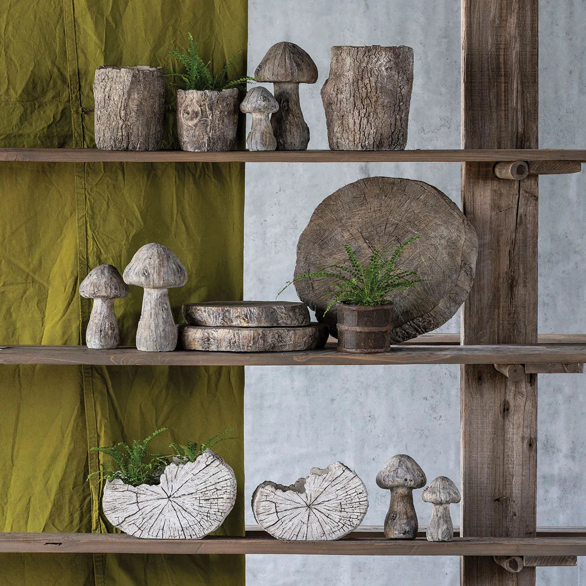 Faux Bois Slice Planter
