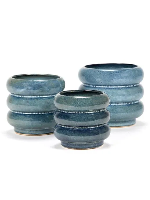 Flower Pot Blue Sixties Small