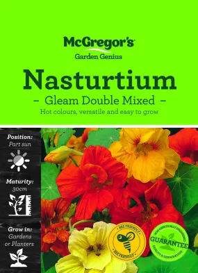 Flower Seeds, McGregor's, Nasturtium Gleam Double Mixed