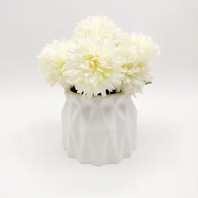 Flower With Pots - White Peony With White pots