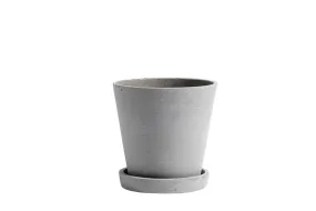 Flowerpot With Saucer | Medium | Grey | by HAY